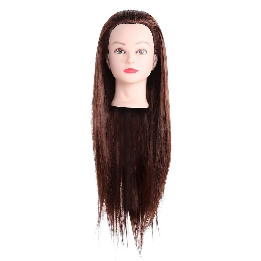 NinthAvenue Basics Practice Hair Mannequin Head, Salon Training Head Mannequin with Look and Feel High Temperature Hairdressing Practice Tools for Hair Styling Practice (plastic 4)