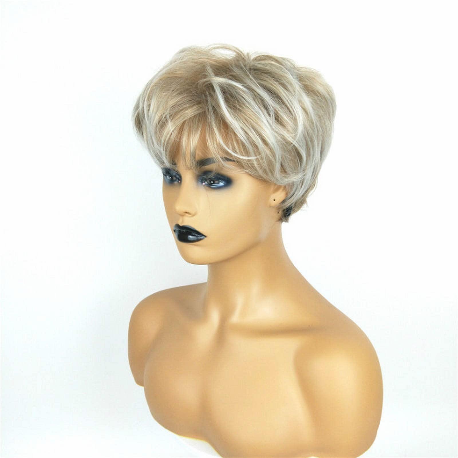 Dempiire Dempiire Womens Wigs For White Women,Short Grey Wig For White Women Wigs With Bangs White Wig Performance Wig