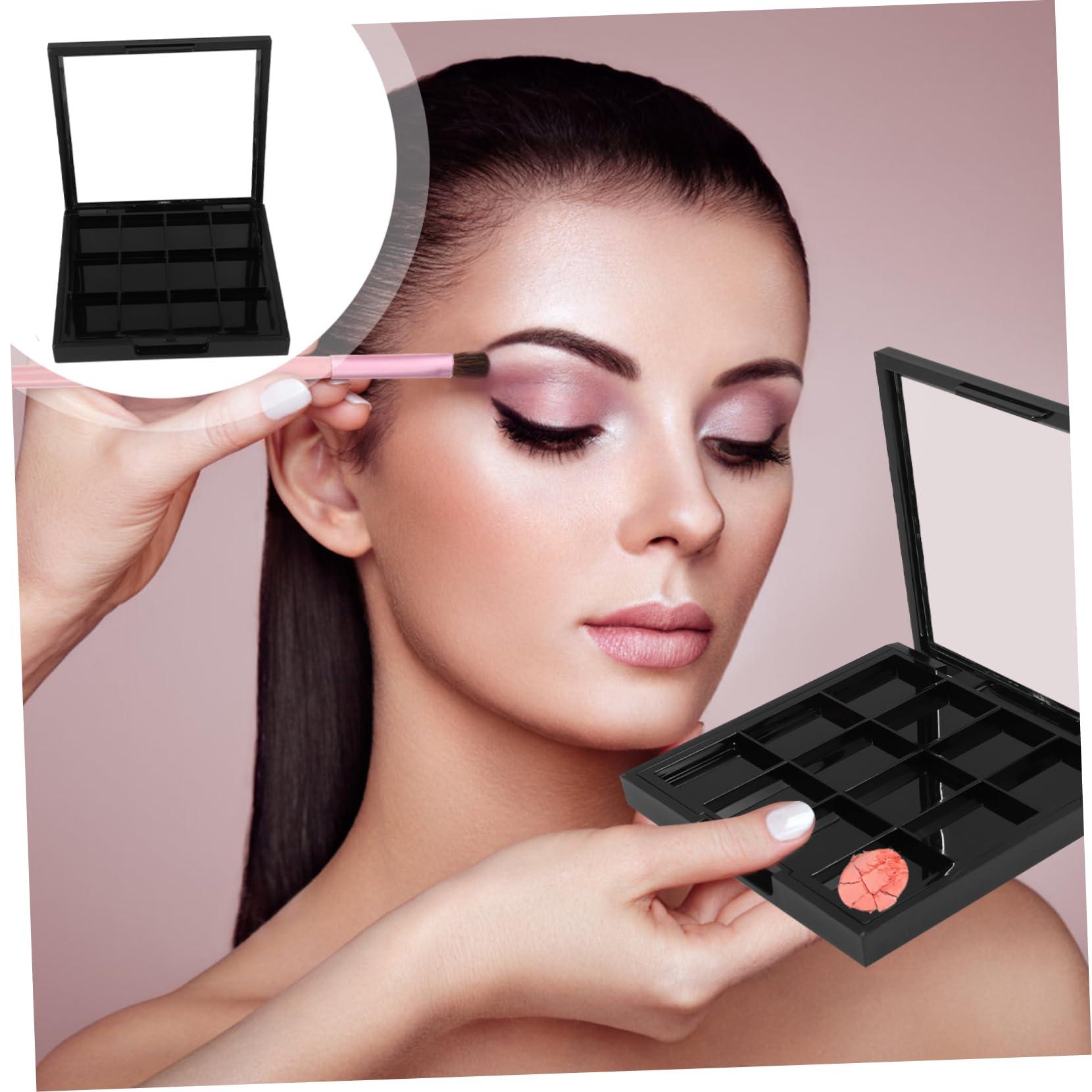 Beaupretty Beaupretty 1PC 12 DIY eyeshadow empty eyeshadow containers makeup eyeshadow compact eyeshadow case empty eye shadow pallet loose powder organizer eyeshadow pallets travel disk make up