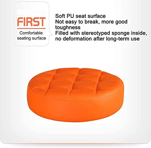 SOVORM Rolling Stools Stool on Wheels Chair Height of Adjustable Rolling Stools Pu Leather Beauty Salon Round Stool, Height Adjustable Hydraulic Rolling Rolling Stool (Blue) The New