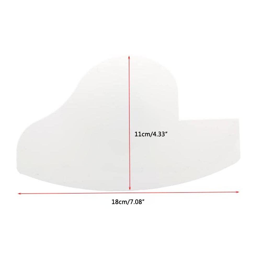 Zerone Hairline Enhancing Card Barber Line Up Beard Shaping Template, Hair Styling Tool for Edges and Crisp Lines with Color White (1)