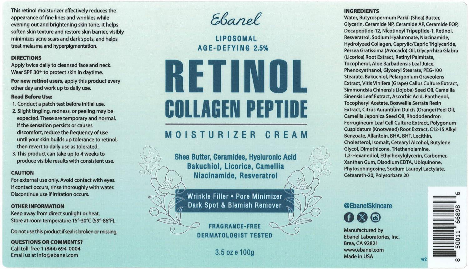 Ebanel Ebanel Bundle of 40% Urea Cream 4.6 Oz, and 2.5% Retinol Moisturizer