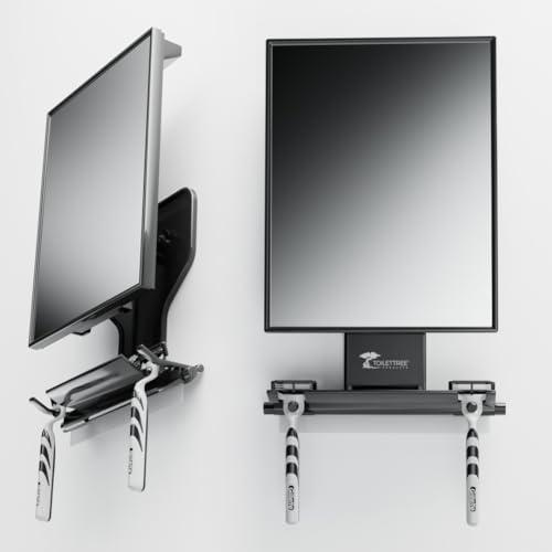 ToiletTree Products ToiletTree Products Fogless Shower Mirror - Anti-Fog Mirror - Adjustable Shaving Mirror with a Squeegee - Rust-Proof, Impact-Resistance Bathroom Shower Mirror - Tall