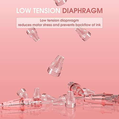 INKin INKin SMP Professional Tattoo Cartridge Needles 3RL Round Liner 0.16mm Permanent Makeup Microblading Needles with Safety Membrane for Hair Scalp Brows Lip Blush, Box of 20Pcs (0403RL Pink)