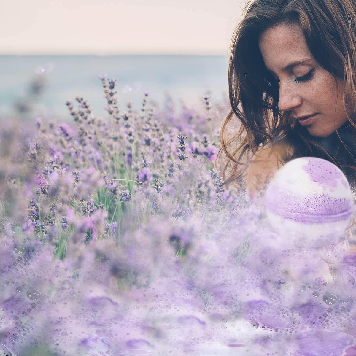 IVY & BAUBLE Ivy & Bauble Aromatherapy Handmade Bath Bombs with Surprise Ring Gift Inside for Women, Lavender Scent, Made in USA, Made Without Paraben, Preservatives, Phosphate, Large 10 oz, Ring Size 8