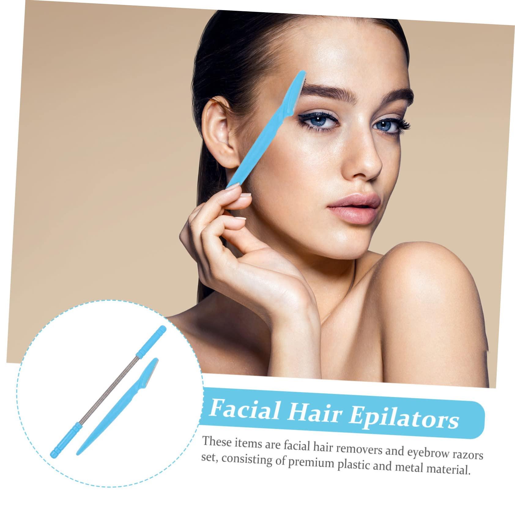 SOESFOUFU SOESFOUFU Professional Safety Hair Removal Tool 4pcs Facial Hair Epilator with Eyebrow Trimmer No Chemicals Smooth Skin