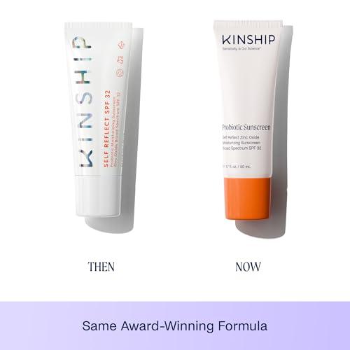 Kinship Kinship Self Reflect Probiotic Moisturizing Sunscreen SPF 30+ For Face - Lightweight 100% Mineral SPF for Sensitive Skin - Sheer Zinc Oxide Sunblock - Clean & Reef Safe - Vegan (1.75oz)