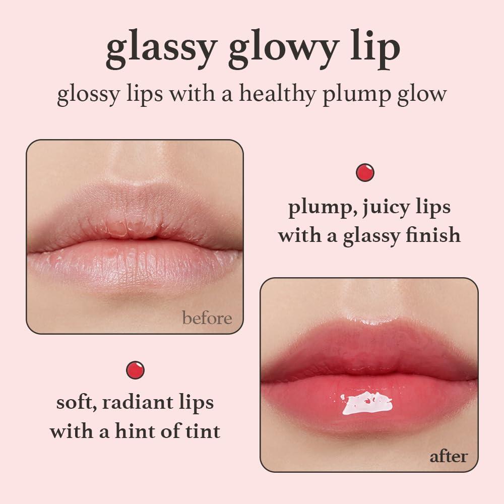 NOONI NOONI Korean Vegan Lip Oil - Appleplum | Lip Stain, Gift, Long-Lasting, Moisturizing, Plumping, Revitalizing for Dry Lips, Waterproof, No Peel Off, Korean Lip Tint 0.12 Fl Oz