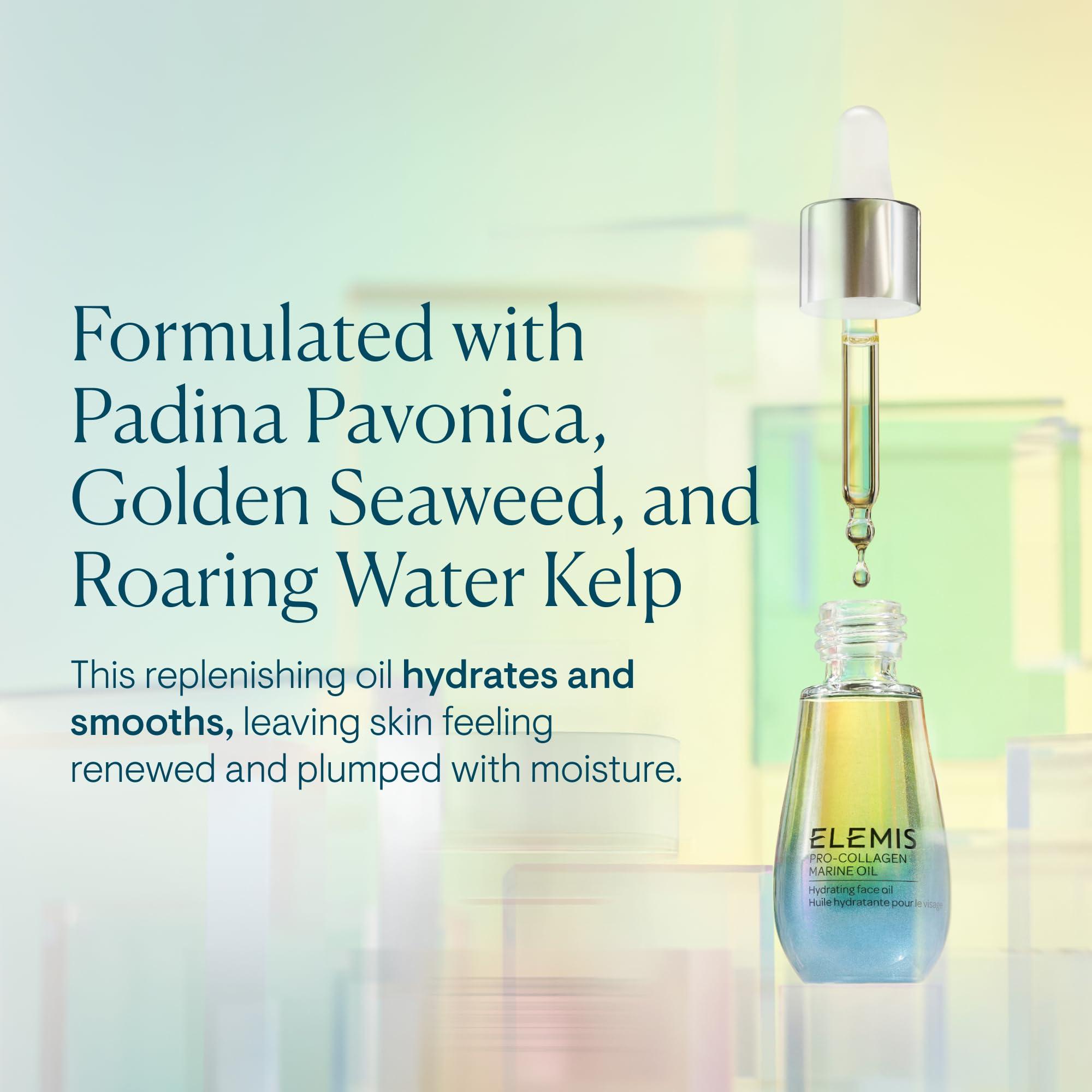 ELEMIS ELEMIS Pro-Collagen Marine Oil, 15ml Ultra-Lightweight Anti-Wrinkle Daily Face Oil Moisturizer, Deeply Moisturize, Nourish & Hydrate for Youthful Look, Fine Lines and Wrinkles Treatment