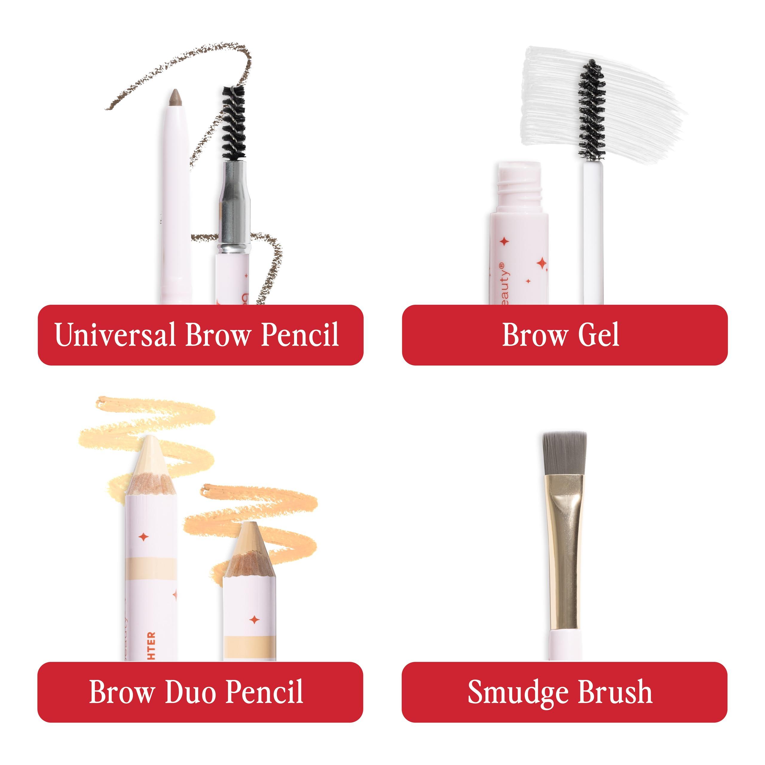 billion dollar brows Marilyn Monroe x Billion Dollar Brows Icon Collection Universal Brow Pencil, Clear Brow Gel, Duo Highlighter & Concealer, Charcoal-Infused Smudge Brush, Long-Lasting, Vegan & Cruelty-Free