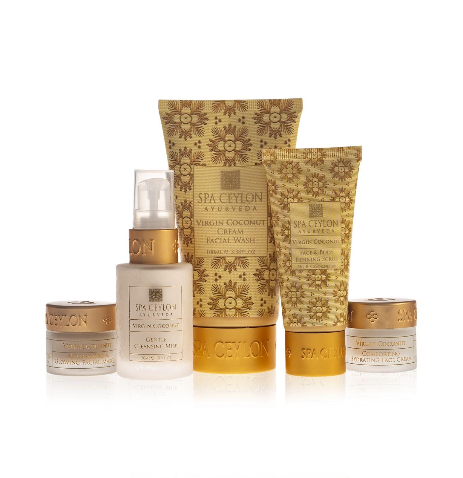 SPA CEYLON Spa Ceylon Virgin Coconut Skin Care Essentials Set | 100% virgin coconut | Face care | Gift set | all types skin | Seasonal Gifting