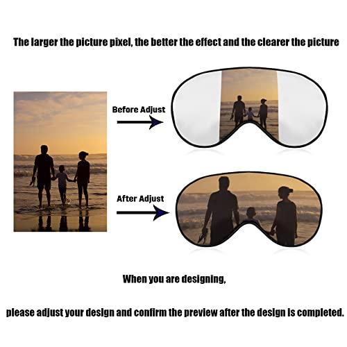 HXHX HXHX Custom Sleep Mask Add Funny Design, Personlized Photo Sleeping Mask Customizable Gifts, Custom Text Eye Mask Adjustable and Soft Tomato Style36