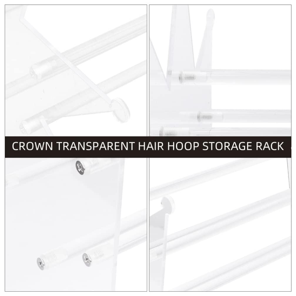 Lurrose Lurrose Headband Display Stand Acrylic Headband Stand Headband Organizer Headband Holder Headbands Stand Headbands Storage Rack Hair Hoops Organizer Clear Hairband Holder Hair Hoops Rack