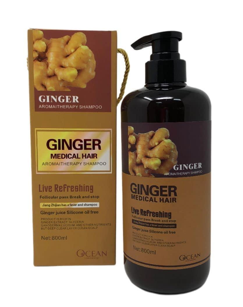 Generic GINGER MEDICAL HAIR SHAMPOO, Promotes Hair Strength & Thickness with increased volume & reducing breakage (800 ML) WITH HERBAL INGREDIENTS (Shampoo), 27.0 Fl Oz, 1