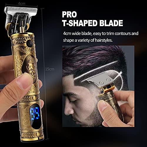 YiLFo YiLFo Professional Hair Clippers for Men, Electric Clippers Zero Gapped Cordless Beard Trimmer with LED Display, Rechargeable Hair Trimmer Barbers Haircut & Grooming Kit Gifts for Men