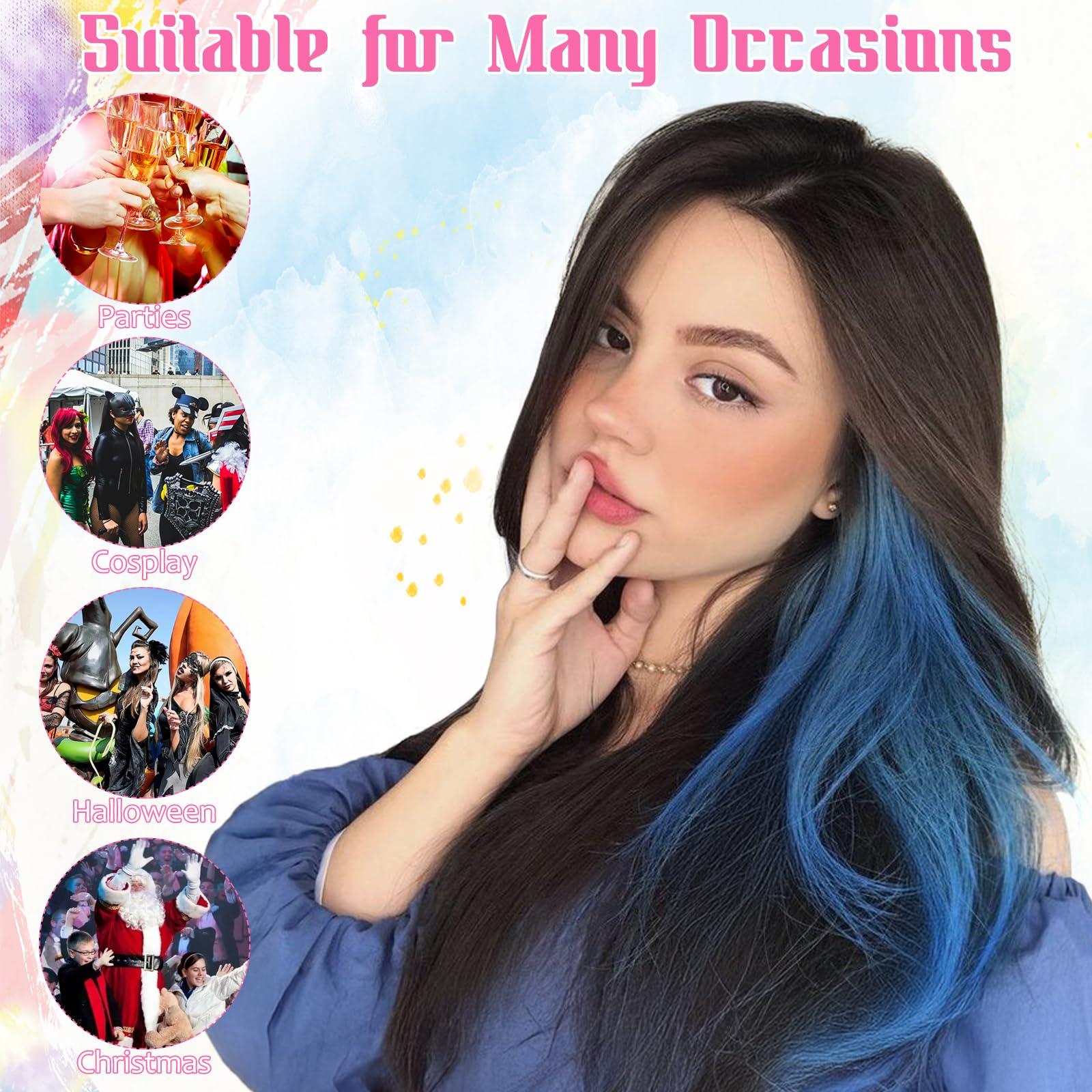 FeidyLong FeidyLong Bright Yellow Hair Extensions, 1 PCS 24 Inch Long Straight Clip in Hair Extensions, Synthetic Hairpiece for Kids Girls Women Highlight Party