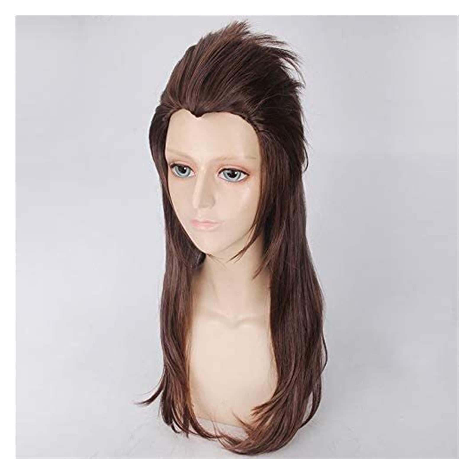 Koswiggle Koswiggle Game Sally face Sallyface Larry Cosplay Wig 65cm Long Brown Styled Heat Resistant Synthetic Hair Wig + Wig Cap