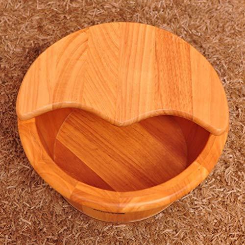 NUBAOzy Foot Tub Wooden Foot Basin Relax Pedicure Foot Bath,Foot and Leg Spa for adults,Large Foot Bath Spa Tub,Foot Massage Spa for Home,Sauna Wooden Bucket foot Bath Wooden Bucket Foot Spa Household Wash Ba