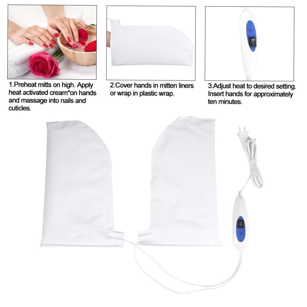 FOPEAS Electric Heated Mitts for Hand & Foot Care - Professional Paraffin Wax Treatment Gloves for Manicure SPA