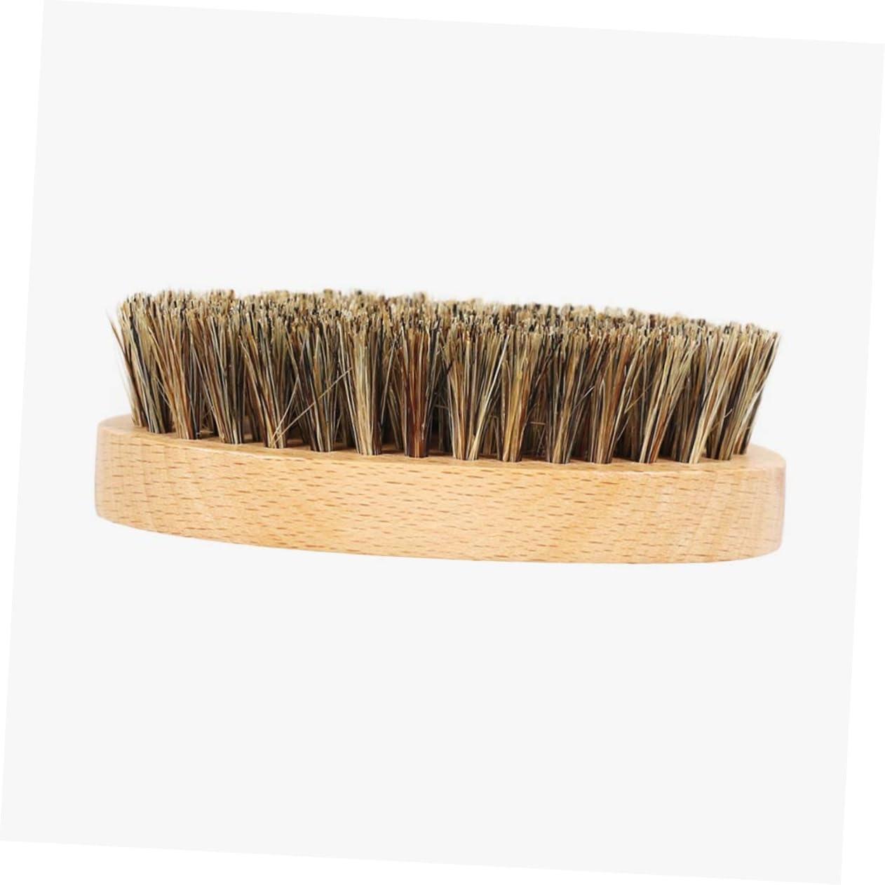 Hemoton Hemoton Bristle Brush Facial Cleansing Brush Shaving Brush Beard Brush Men Face Clean Brush Mustache Bush Wooden