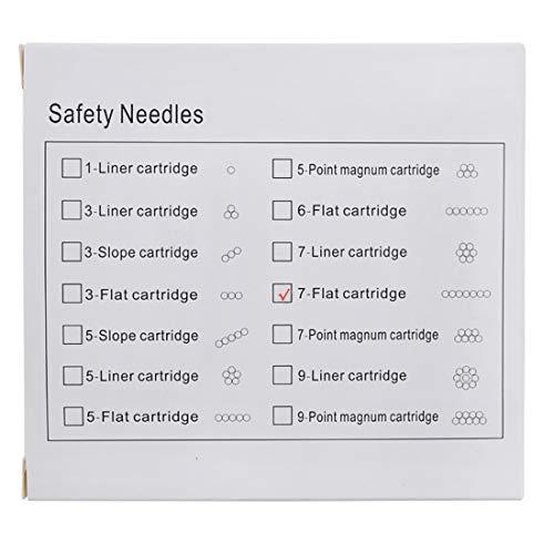boermeize Cartridge Needles Tattoo Sterilized Flat Shader 3F/5F/7F 20pcs/lot Disposable Needles for Eyebrow Lip Eyeliner Permanent Makeup (7F)