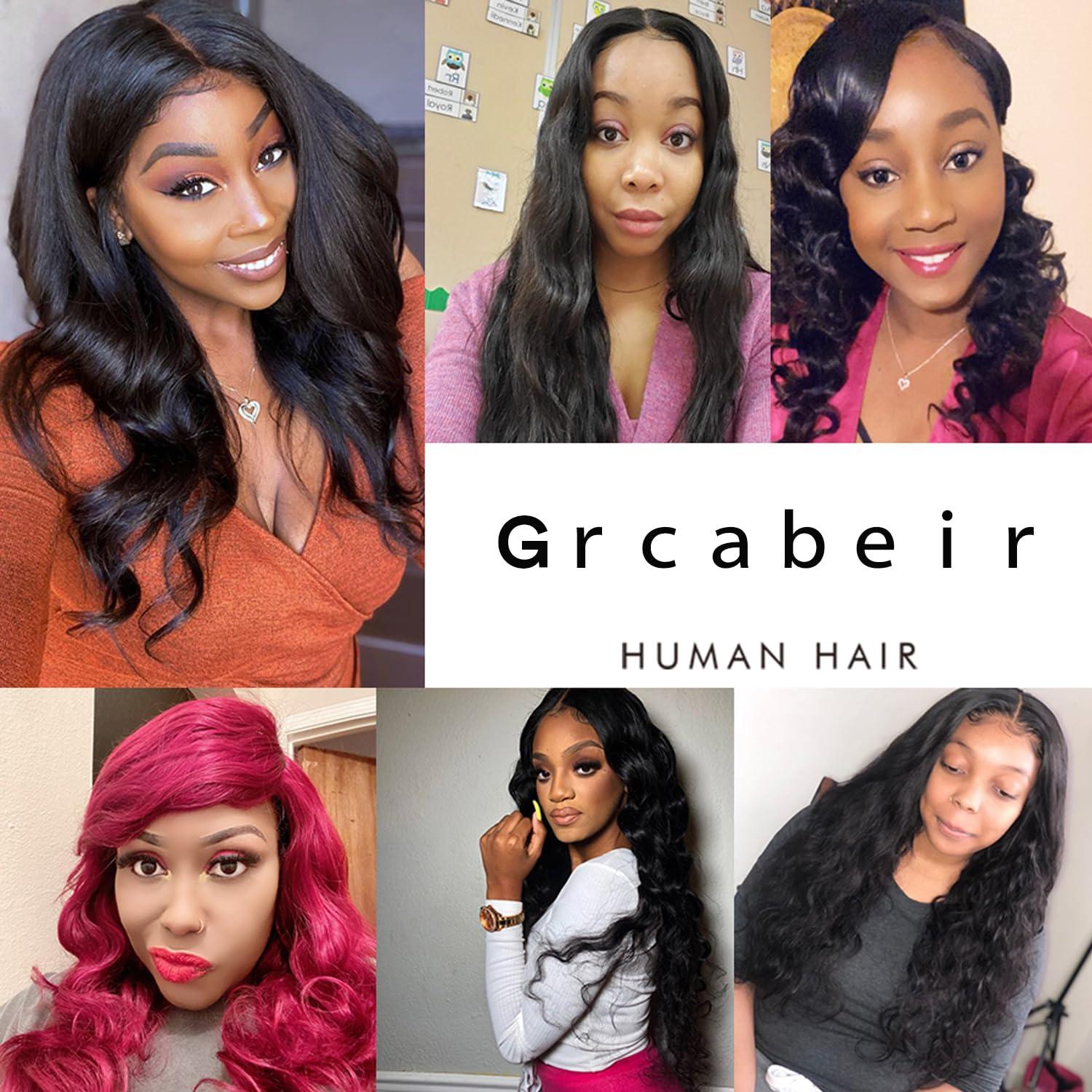 Grcabeir Grcabeir 12A Human Hair Bundles Brazilian Hair Weave Bundles Straight Human Hair 1 Bundle 40 Inch Bundles Hair Extensions