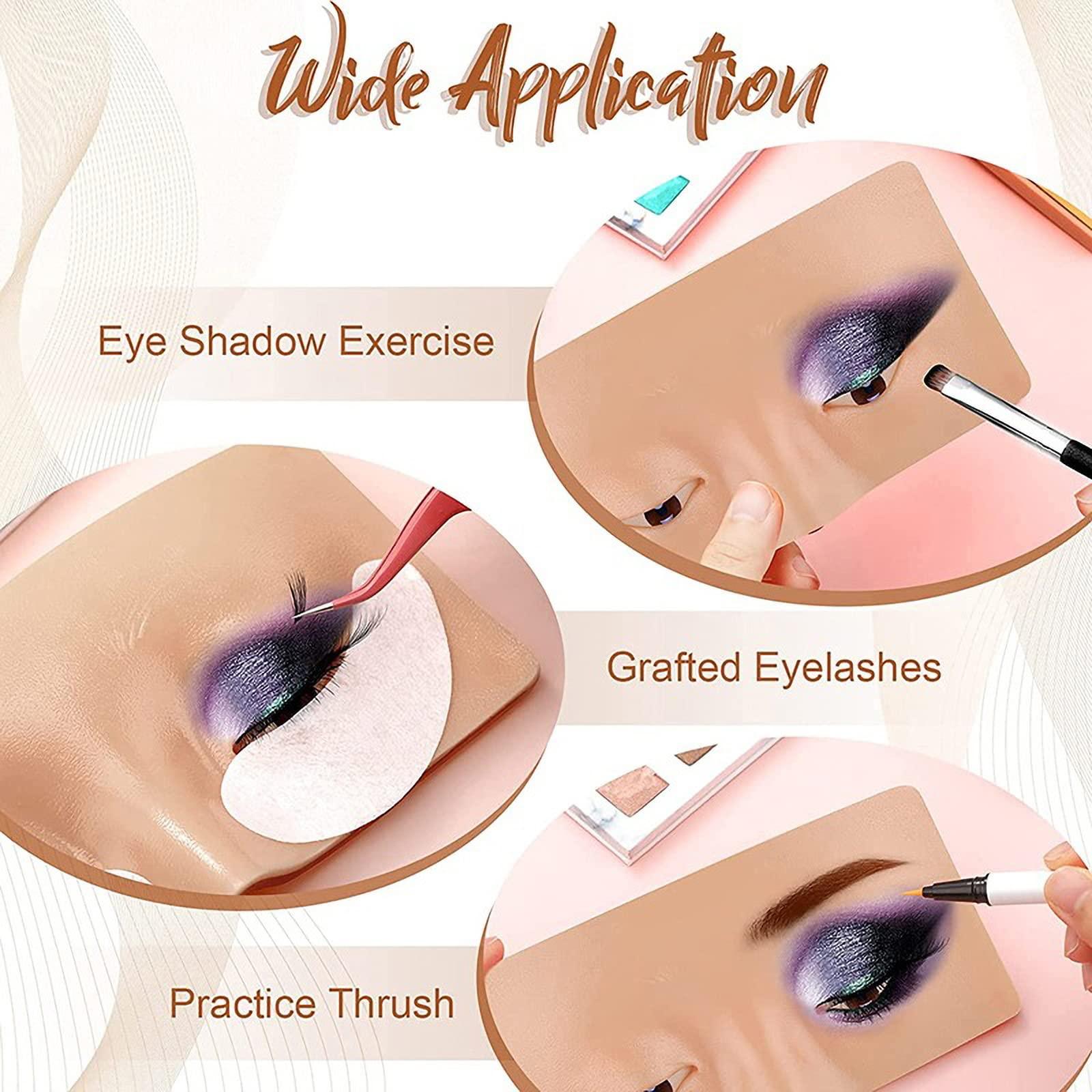 Siluyado Makeup Practice Face, The Perfect Aid to Practicing Makeup, Silicone Makeup Face Practice Board, Eye Makeup Practice Face, Bionic Skin Makeup Practice, for Professional Enthusiasts-A