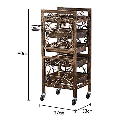 YGCBL YGCBL Trolley,Recycling Vehicles,Gold 5 Drawers Salon Beauty Spa Cart Trolley on Wheels with 5 Tray, 5 Tiers Metal Utility Rolling Storage Shelf for Barber