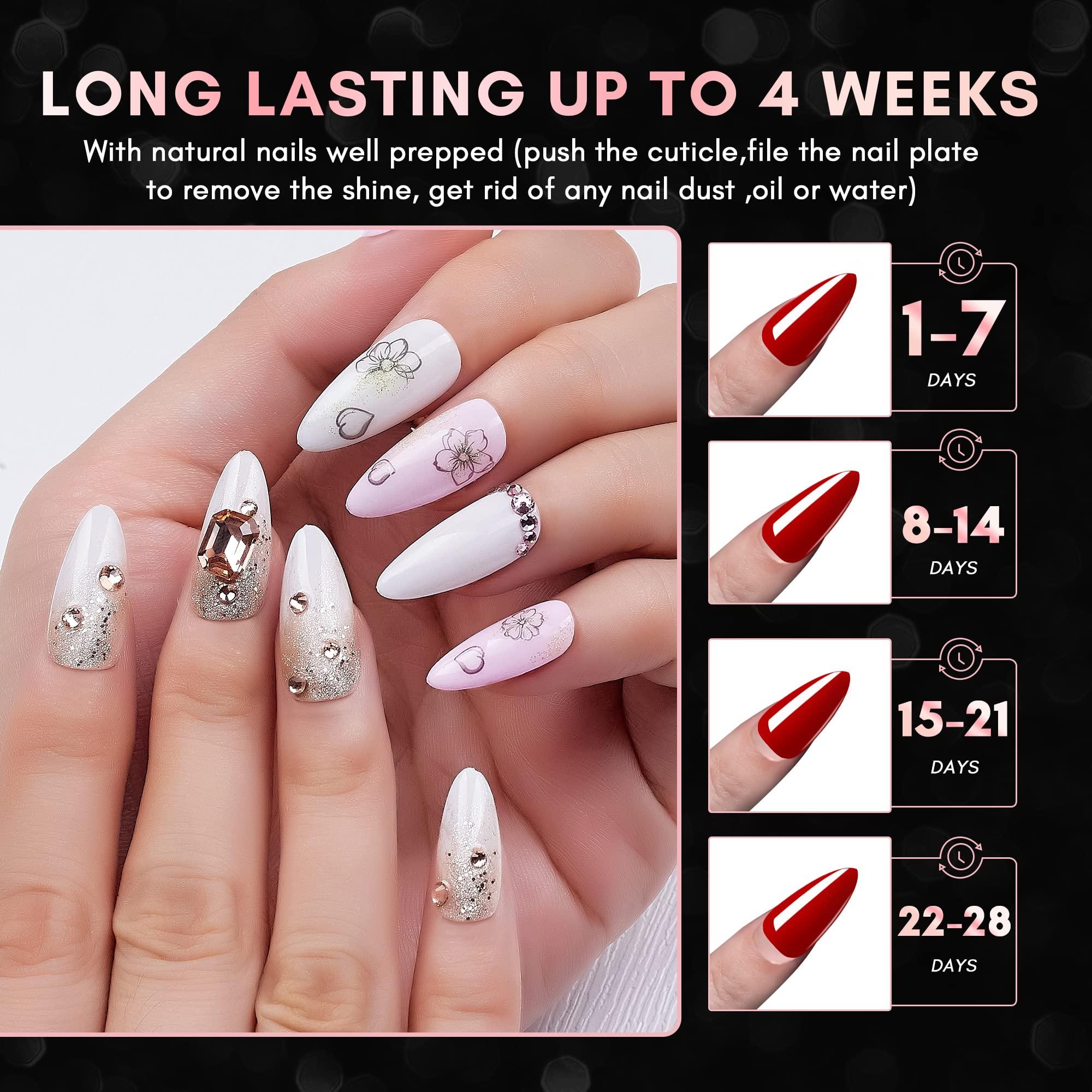 Makartt Makartt 504Pcs Soft Gel Full Cover Tips, Almond Stiletto False Nail Tips Press on Nails Bundle with Makartt Nail Buffer Block Nail Prep Sponge Nail Files 100/180 Grit