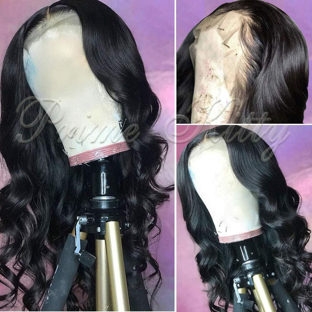 Prime Kitty Human Hair Wig 150% Density 360 Lace Front Wig with Baby Hair Curly Virgin Brazilian Human Hair Wigs Pre Plucked 360 Lace Frontal Wig for Black Women Body Wave 360 Lace Front Wig Wavy 14\"