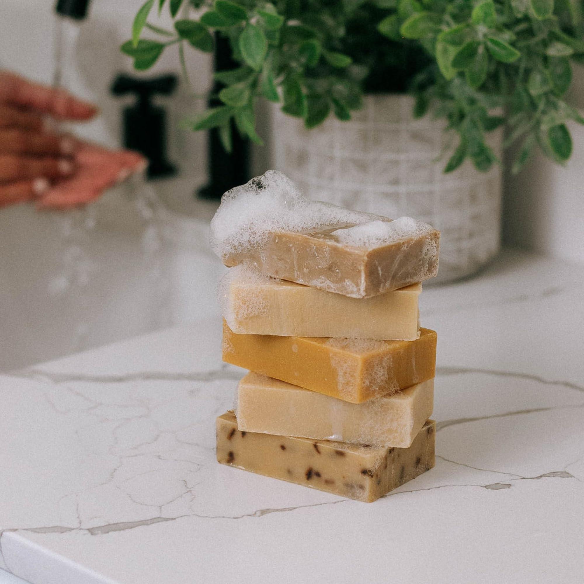 Bend Soap Company Bend Soap Company Tea Tree Goat Milk Soap - All Natural, Paraben and GMO Free - Handmade in USA - Soothe Cracked Skin, Relax and Exfoliate - Overall Dry Skin Relief (Tea Tree, 4 Pack of 4.5oz)