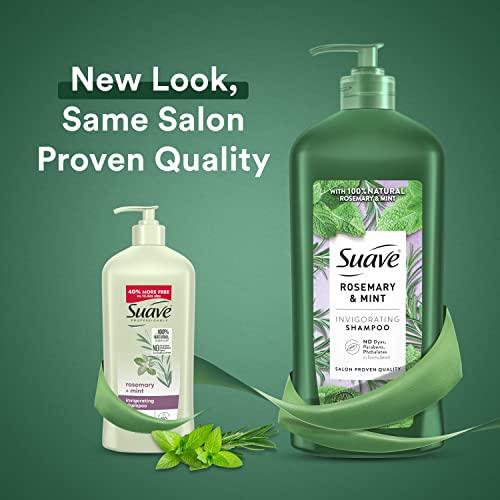Suave Suave Professionals Invigorating Shampoo and Conditioner for Dry and Damaged Hair Rosemary and Mint Paraben Free and Dye Free Hair Shampoo and Conditioner 18 oz 2 Count