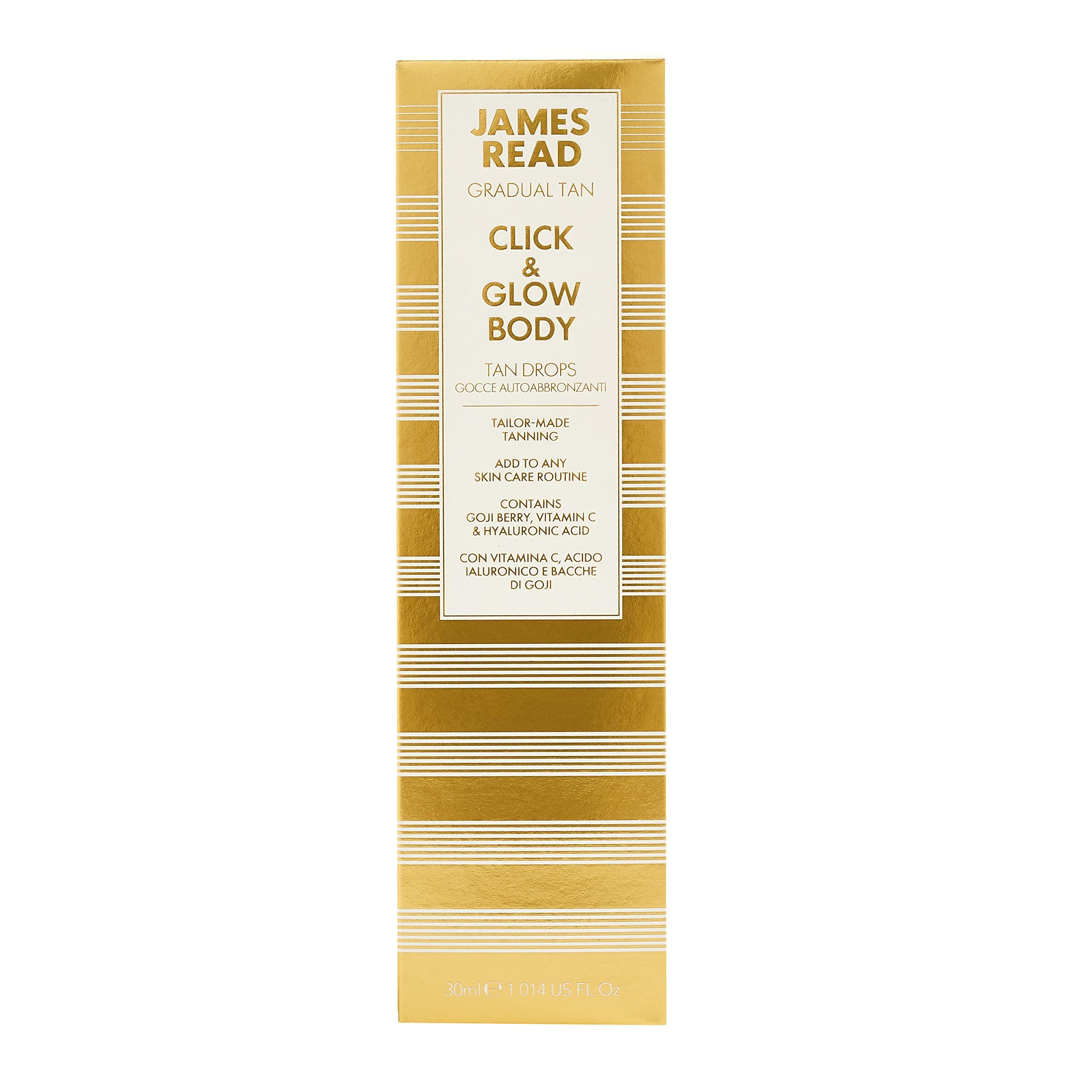 JAMES READ James Read Gradual Tan - Click & Glow Tan Drops, Body, On-the-Go Self Tan, 30ml