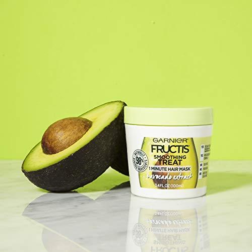 Garnier Garnier Fructis Smoothing Treat 1 Minute Hair Mask with Avocado Extract, 3.4 Fl Oz (Pack of 1)