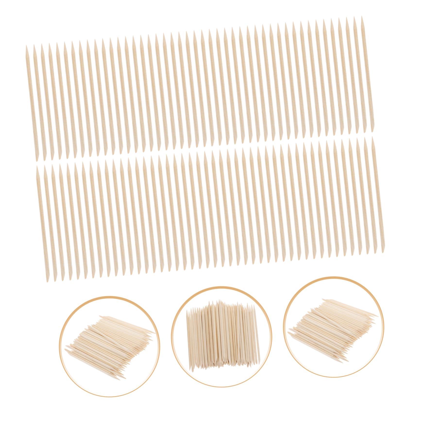 HONMEET HONMEET Nail Cuticle Cleaner Tool 300pcs Nail Art Wood Stick Manicure Wood Nail Stick for Nail Beauty Tool