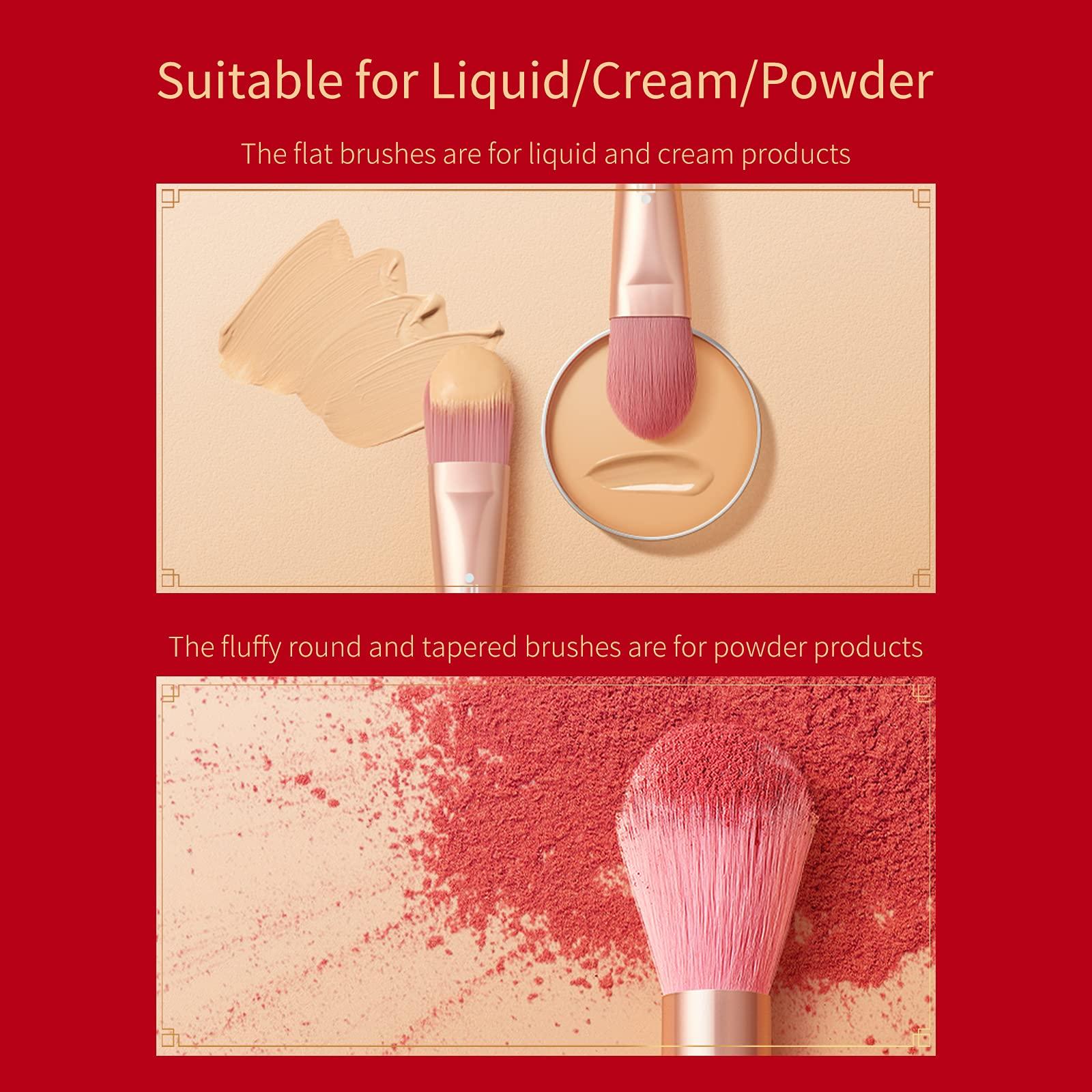 zeesea ZEESEA [Palace Identity] Makeup BrushesPearl White Makeup Brushes Sets, Premium Synthetic Foundation Powder Concealers Eye Shadows Makeup 9 Pcs Brush Set