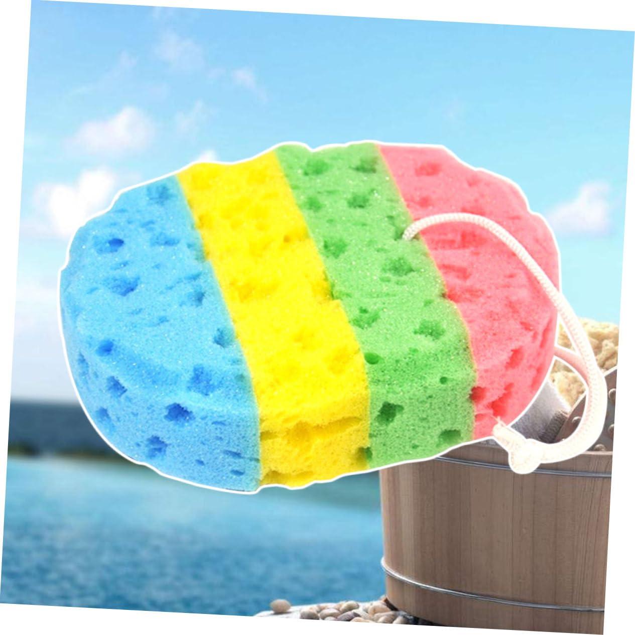 Healeved Healeved 3sets Seaweed Bath Sponge Set Natural Sea Sponge for Bathing Four Color Oval Sponges Body Cleaning and Exfoliating Gentle on Skin Material 2pcs*3