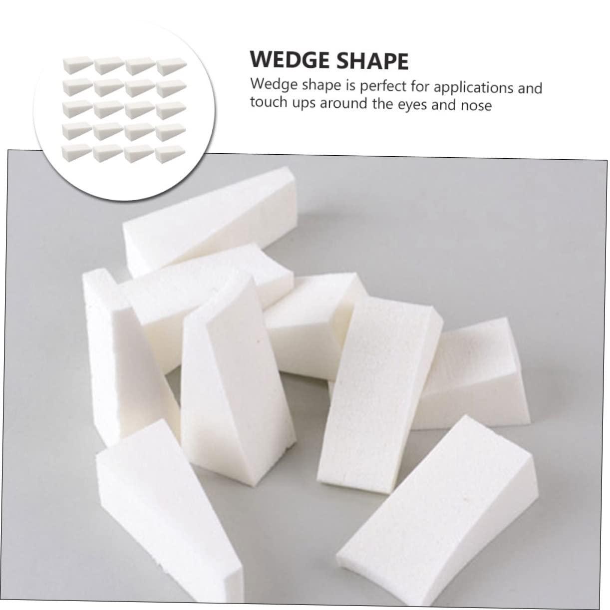 minkissy minkissy Makeup Sponges Wedges Large 48pcs Nail Art Sponge Set for Eye and Nose Touch-ups