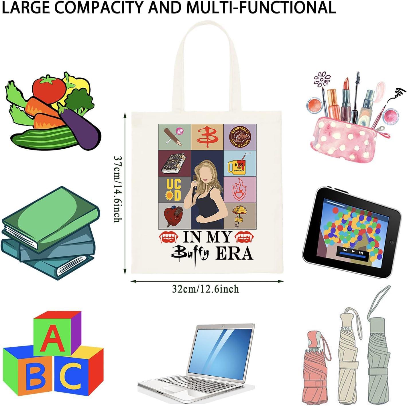 WCGXKO WCGXKO Buff Vampire Inspired Gift In My Buffy Era Vampire TV Show Lover Tote Bag