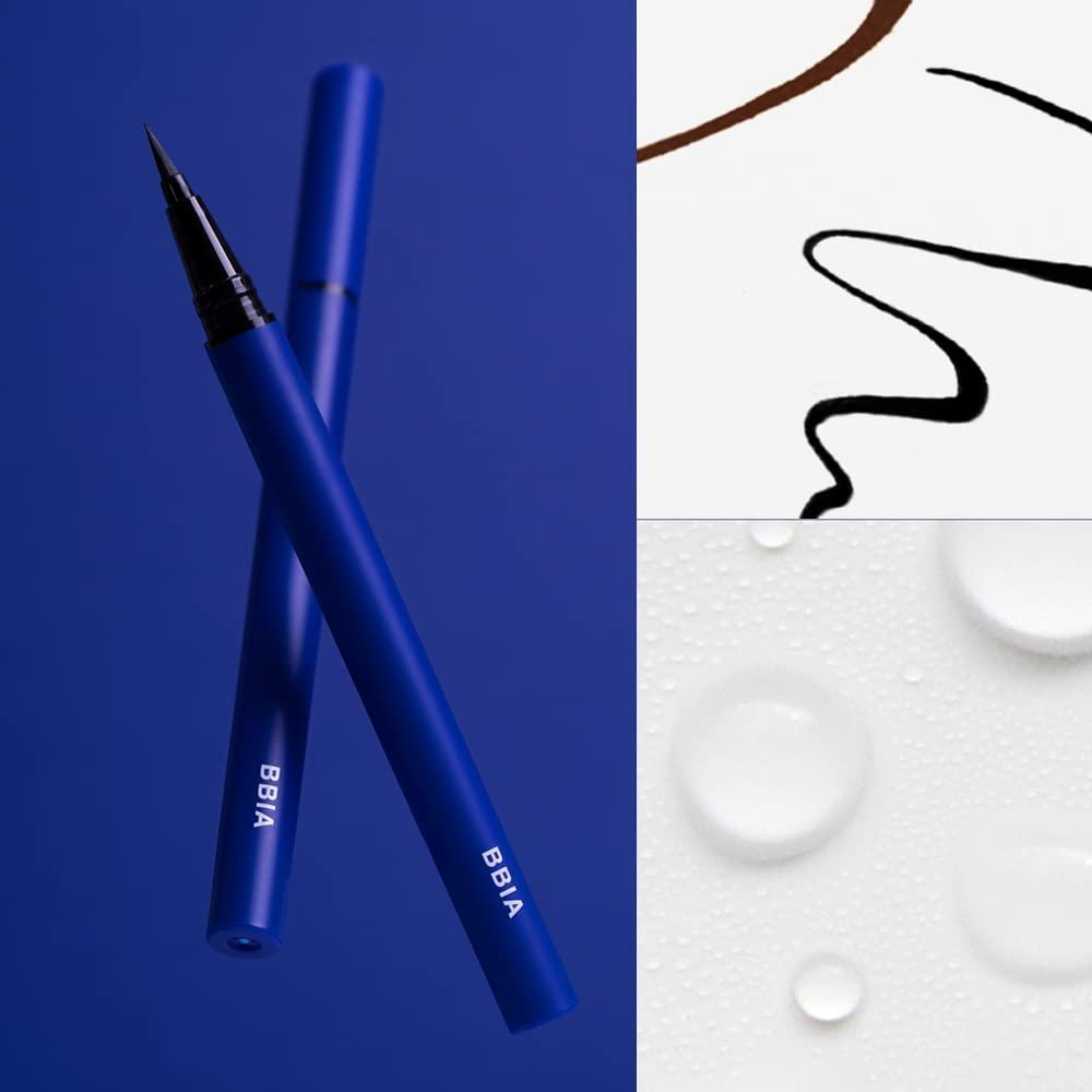 BBI@ BBIA BBIA Never Die Brush Eyeliner (02 MATTE BROWN) + Never Die Mascara (02 POWER BROWN) Bundle Set/Waterproof, No Smudging, Long-lasting, Korea Eye Makeup