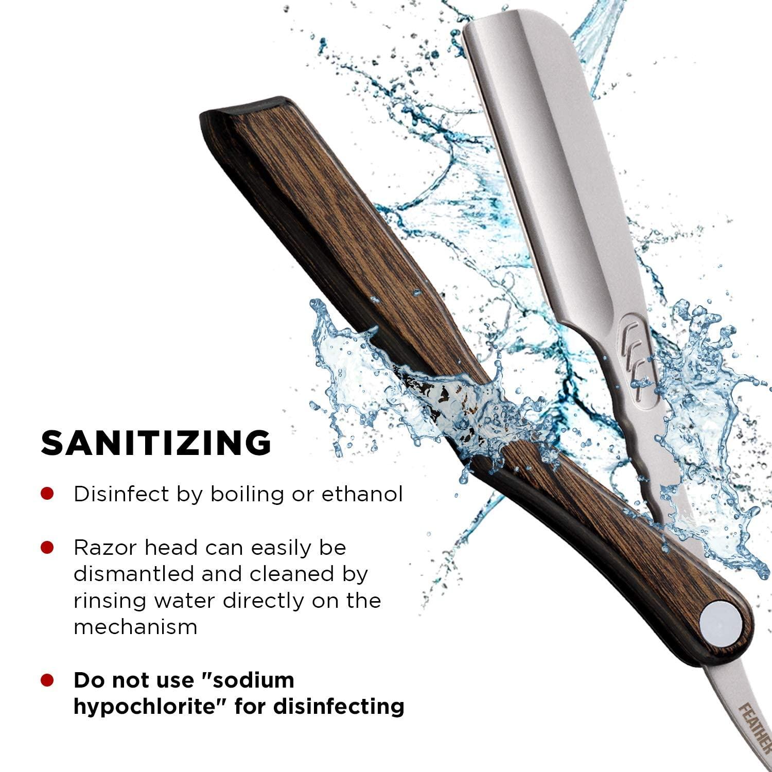 Feather Feather Artist Club SS Wood Folding Straight Razor