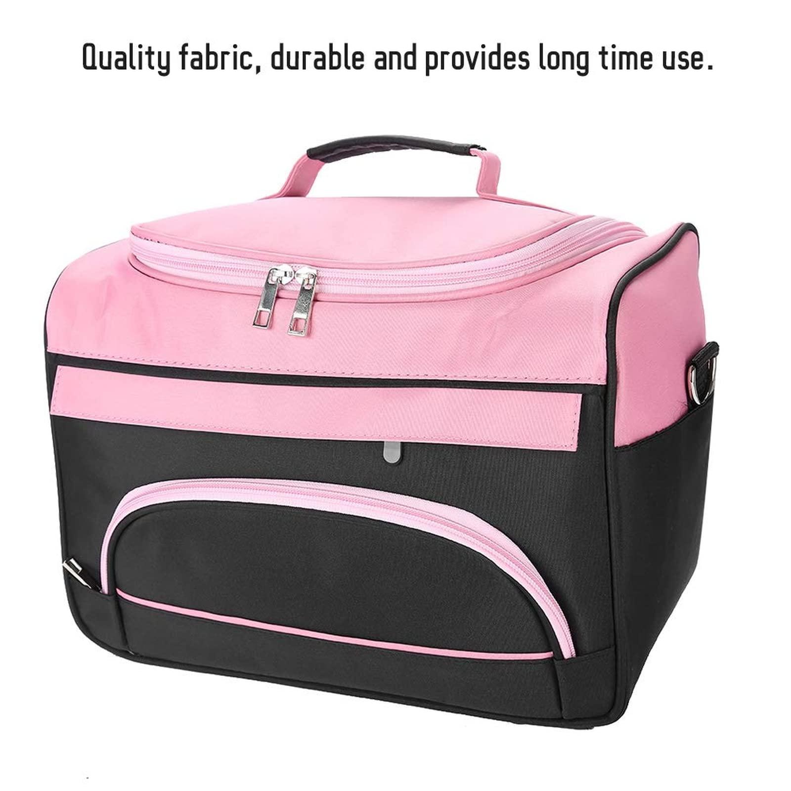 SYLJTY Large capacity professional hairdressing hairdressing equipment Salon tool carry bag travel storage box (pink)