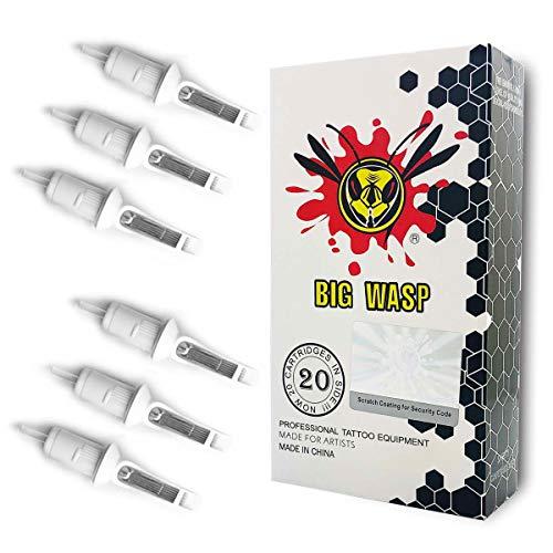 BIGWASP BIGWASP Professional 13M1 Disposable Tattoo Needle Cartridge #12 Standard 13 Single Stack Magnum (1213M1) 20Pcs
