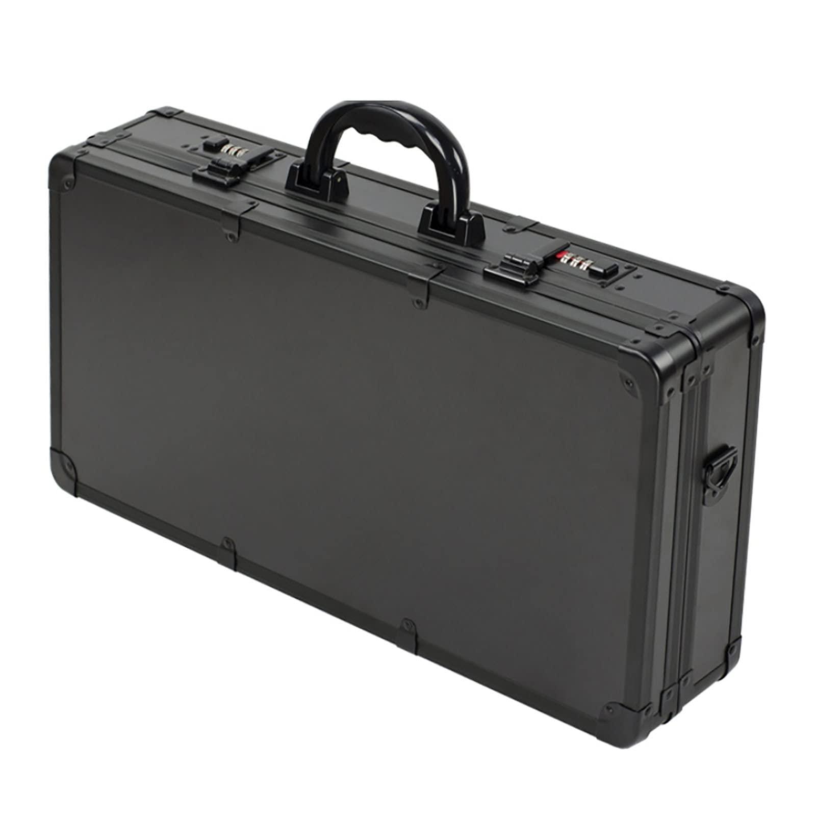 KONKENIE KONKENIE Carrying Case Scissors Storage with lock Portable Shears Clippers Trimmers Supplies Travel Barber Tool Organizer BoxAll Black