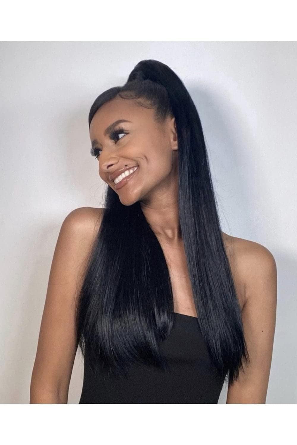 Foxy Locks Foxy Locks Jet Black LiteTape Hair Extensions | Tape In 26 Inch | 50g