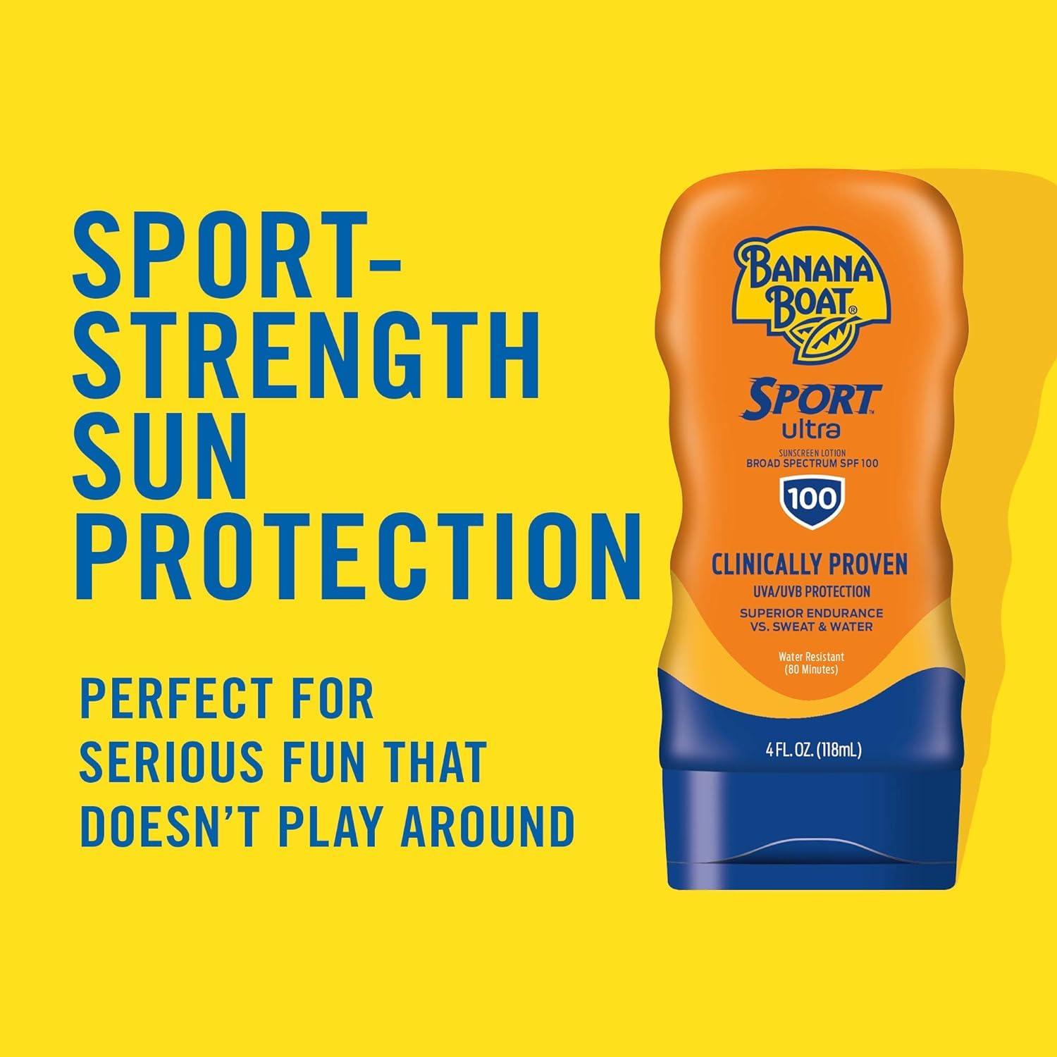 Banana Boat Banana Boat Sport Performance Sunscreen Lotion SPF 100, 4-ounce Bottles