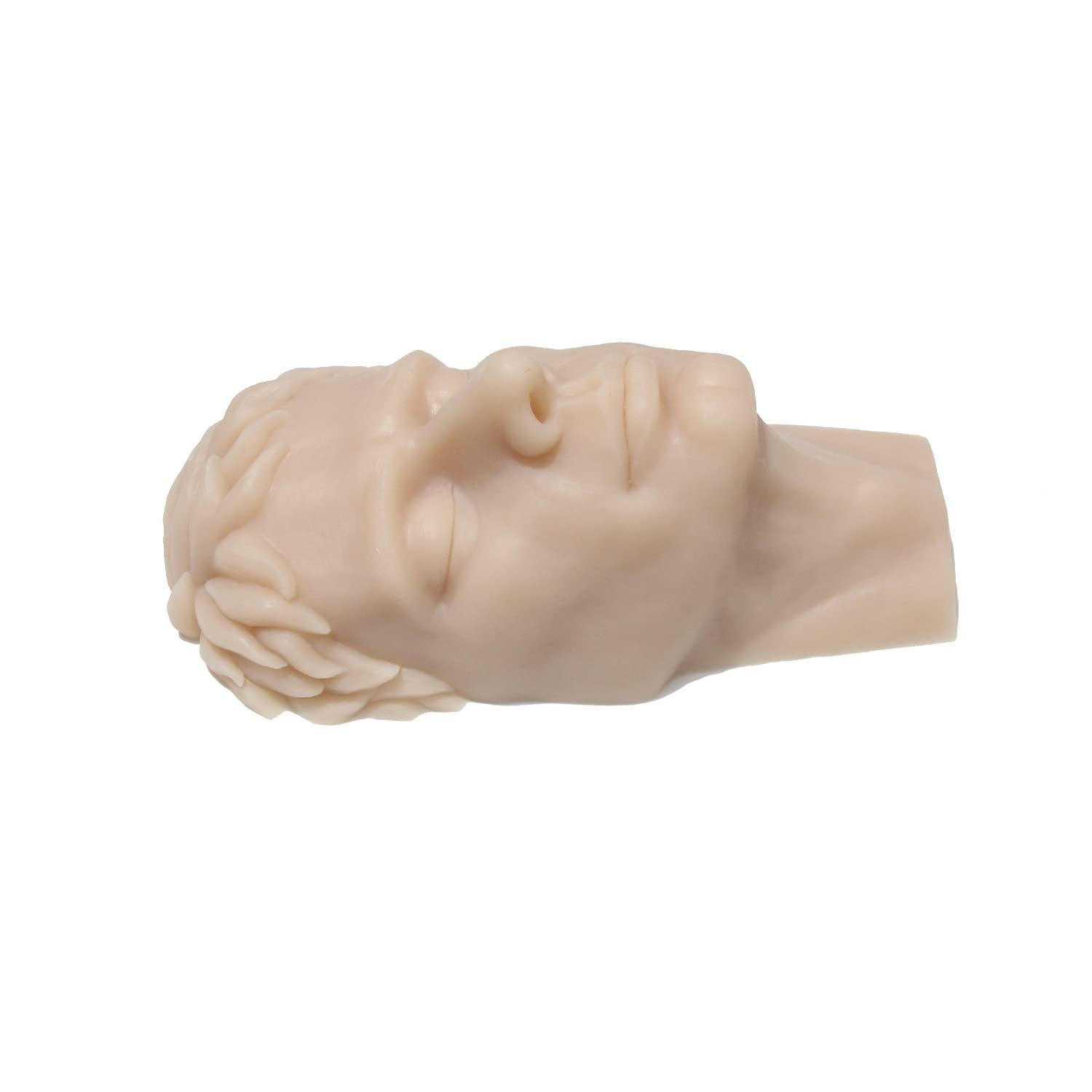 JUYO VONSAN JUYO VONSAN Injection Training Mannequin Face Silicone Head Facial Injection Face Nose ModelNot TPE for Piercing Tattoo Practice Medical Student (Man Head)