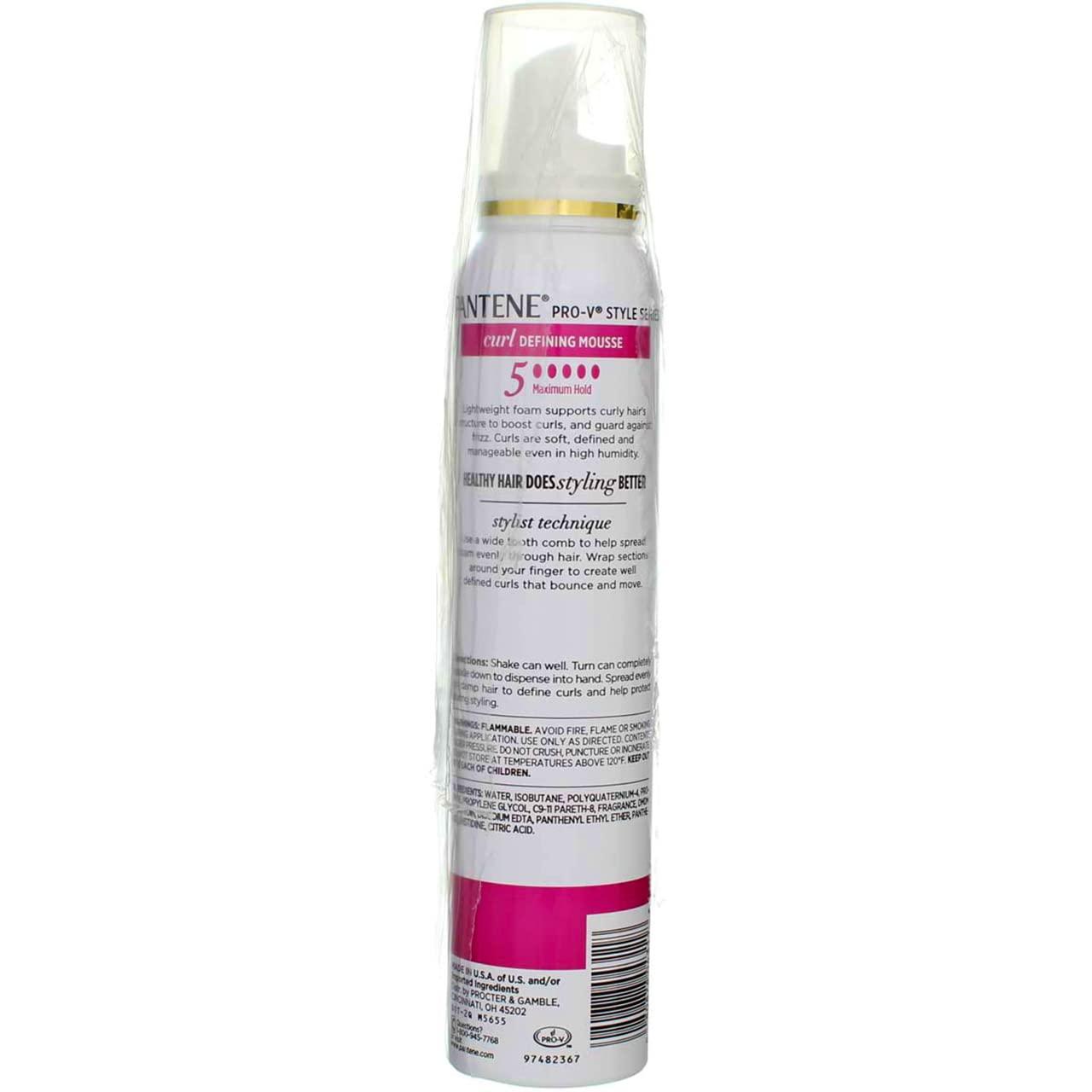 Pantene Pantene Pro-V Curls Defining Mousse, Maximum Hold 6.6 oz - Packaging May Vary