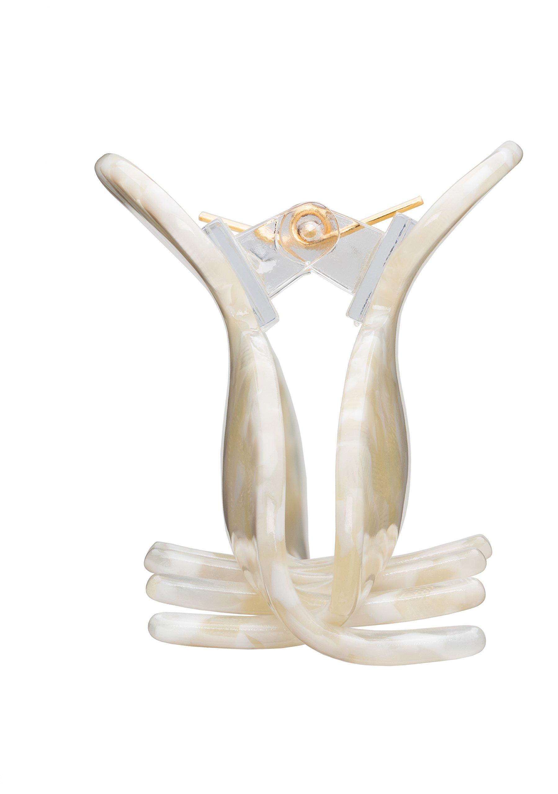 France Luxe France Luxe Couture Jaw Hair Clip - Pavlova White