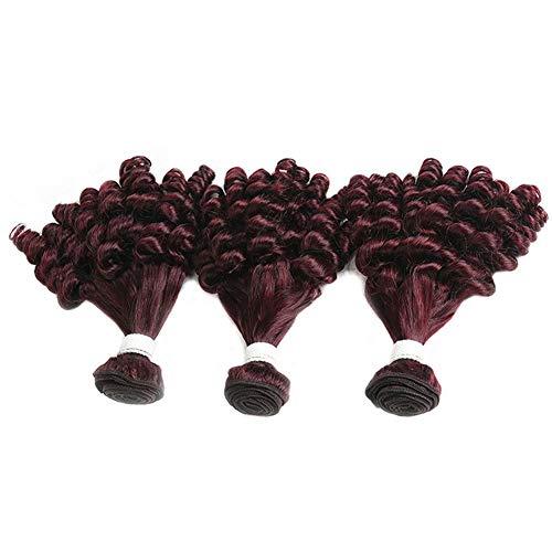 Tony beauty hair Tony Beauty Hair Wine Red Aunty Funmi Human Hair Bundles #99J Burgundy Funmi Curly Peruvian Virgin Hair Weaves Dark Wine Sprial Curly Human Hair Wefts Extensions Mixed Length (10 10 10)